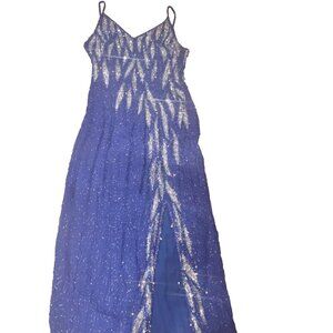 VTG 1980's 1990's  S & N Fashions Silk Beaded and Sequin cocktail Dress Small